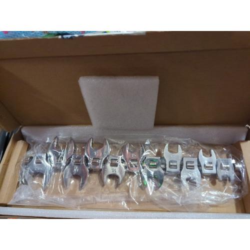 WORKPRO 3/8 Drive Crowfoot Wrench Set, 11-Piece SAE Crowfoot Wrench with Clip-on Organizer, 3/8”-1”, Great for Automotive Repair Work Hard-To-Reach Areas