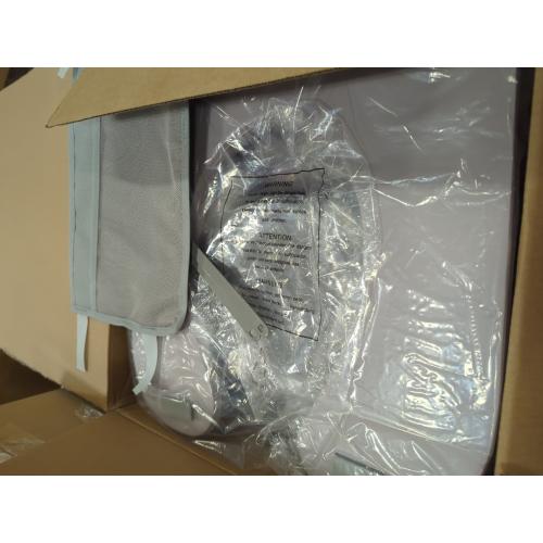 HOMLAND Bedside Commode with Padded Seat and Backrest, Aluminum Commode Toilet with Bucket, Easy Cleaning Portable Toilet for Adults and Seniors, 350 lb Capacity Enhanced Crossbar