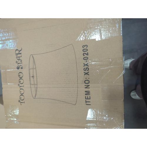 Tootoo Star Brown Large Drum Lamp Shade for Chandeliers Floor Light and Table Lamp,12x16x11 Spider,Fabric Natural Linen Hand Crafted (White)