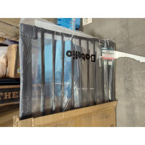 BABELIO 36 Inch Extra Tall Baby Gate with Cat Door, 29-48 Auto Close Pet Door for Stairs, Doorways and House, with Wall Cups, Black