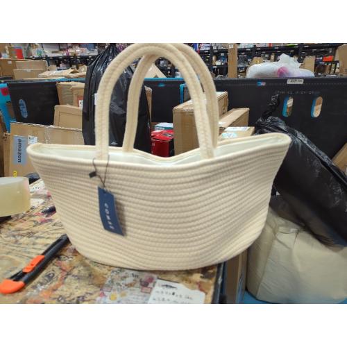 Diaper Caddy Organizer Cotton Rope Baby Basket Nursery Storage and Portable Tote Bag for Car Ideal Baby Shower Gifts and Registry Must-Have for Newborn Essentials beige