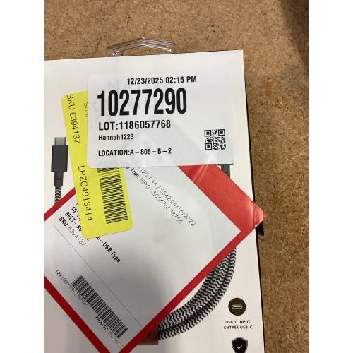 Native Union Belt Cable XL - 10ft Ultra-Strong Reinforced Durable USB-C to Lightning [MFi Certified] Charging Cable with Leather Strap for iPhone/iPad (Zebra)