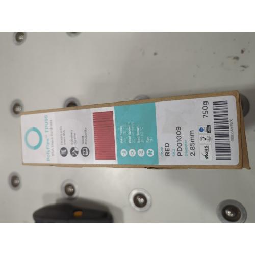 Red Polymaker TPU Filament 2.85mm Red, 0.75kg Shore 95A Flexible 3D Printer Filament 2.85mm - PolyFlex TPU95 3D Printing TPU Filament 0.75kg Red Soft Flexible Filament