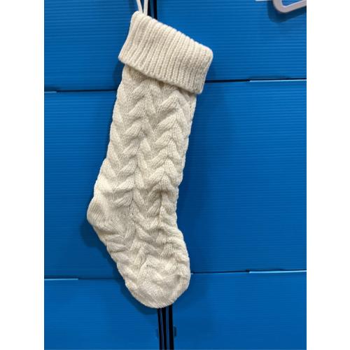 18 Inches Christmas Stockings Knit Xmas Stockings Large Fireplace Hanging Stockings for Family Christmas Decoration (Ivory, 4)