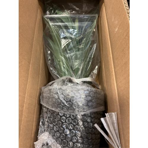 Velener Artificial Agave Plant in Black Pot with Real Stone Pebbles, Large Fake Agave Plants with Green Serrated Leaves, Faux Yucca for Indoor and Outdoor Decor-17 Inches Tall, 29 Leaves