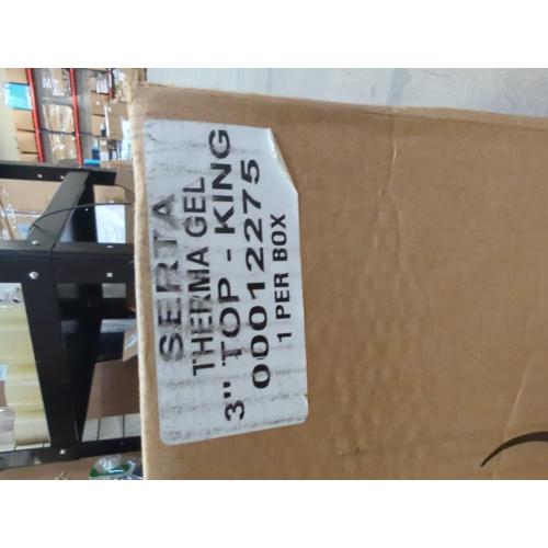 Serta ThermaGel Cooling, Pressure-Relieving Memory Foam Mattress Topper, 3 Inch, King, Made in The USA