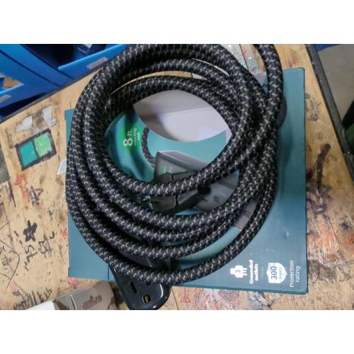 Philips 8' 3-Outlet Grounded Extension Cord - Black