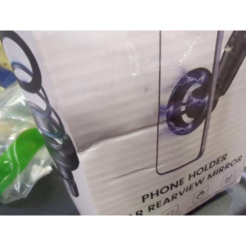 Magnetic Phone Holder for Car, Rear View Mirror Phone Holder, 360° Rotating Car Phone Mount, Compatible with iPhone 17/16/15/14/13/12 Series and All Phones with Magsafe Case or Metal Ring