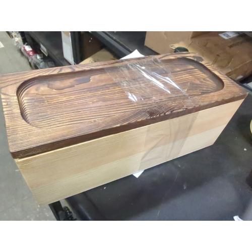 Natural Wood Cable Management Box, Large and Medium Cord Organizer to Hide Wires and Power Strips for TV, Desk, Computer, Router, Cable Storage and Cord Organization