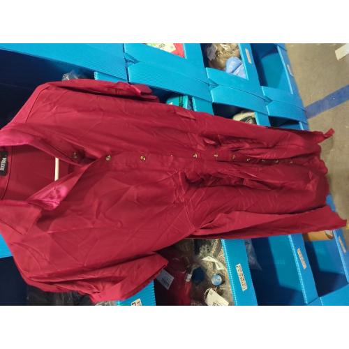 Size L YouSexy Women's Casual Satin Button Down Shirt Dress Short Sleeve Ruched Maxi Dresses with Belt