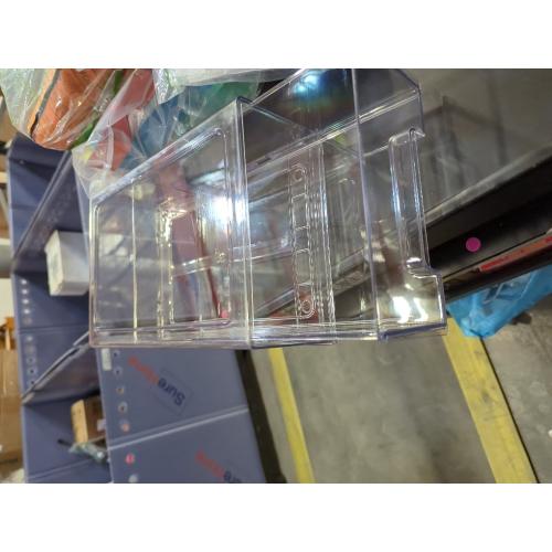 2 Pack Stackable Storage Drawers,Plastic Organizers Bins, Drawers Storage with Handles and Movable Dividers for Organization and Storage in Fridge,Dressers, Pantry, Kitchen Cabinets, Under Sink