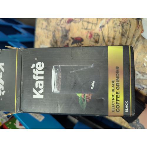 Kaffe One-Touch Coffee Grinder Electric w/Cleaning Brush (3 oz) - Coffee Grinders for Home Use - Up to 12 Cups of Coffee per Grind - Easy On/Off Coffee Bean Grinder - Matte Black