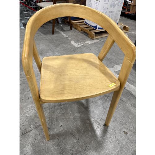 Lana Wood Armed Dining Chair Natural - Threshold™: Stained Hardwood, No Assembly, Modern Style - with scratches, see the pictures