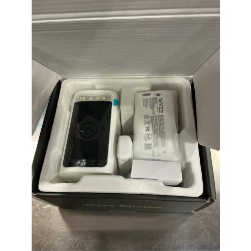 WYZE Battery Cam Pro, Wireless, No Hub, 2K HDR IP65 Outdoor/Indoor Smart Security Camera, Color Night Vision, Integrated Spotlight & Siren, Rechargeable Battery, 2-Way Audio, White, 1-Pack