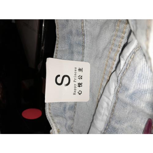 Women's Summer Shorts Beaded High Waisted Wide Leg Denim Shorts Casual Solid Color Jeans size small