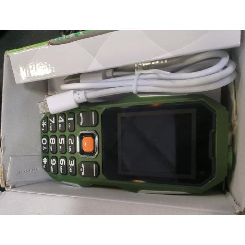 Mini Rugged Cell Phone for Senior, 1.8 Inch Drop Proof and Dust Proof Outdoor Mobile Phone, 5800mAh Battery 32MB Unlocked GSM Cell Phone (OD Green)