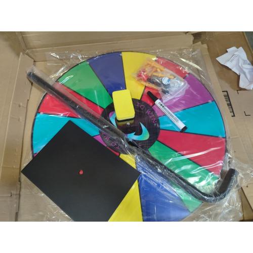 18 Inch 14 Slots Color-Prize Wheel,Heavy Duty Wheel of Fortune,Spinning Wheel for Prizes with Dry Erase Marker and Eraser,Spin Wheel of Fortune Game Carnival & Engaging Home Parties,Tradeshow