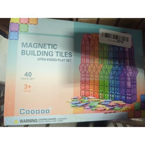 40pcs Magnetic Tiles Kids Toys STEM Magnet Toy for Toddler Magnetic Blocks Building Preschool Learning Sensory Montessori Toys for 3  Year Old Boys and Girls, Safe Creativity Toddler Kids Toy 40PCS