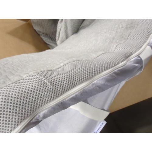 SINWEEK 2 Inch Mattress Topper Twin Size, Soft Memory Foam for Back Pain Relief, Breathable Bed Topper with Grey Cover, CertiPUR-US Certified