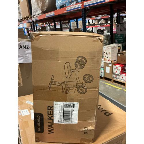 HOMLAND Knee Scooter Walker for Adults Foot Injuries Ankle Surgery, Foldable Steerable Leg Scooters with Dual Handbrake, Height Adjustable Handle & Knee Pad, Removable Storage Bag, 300 lbs Capacity
