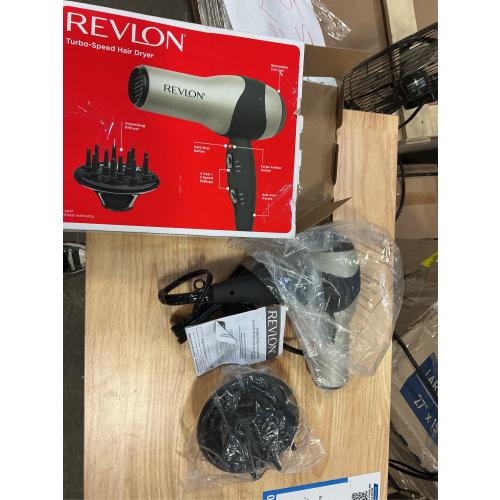 REVLON Turbo Hair Dryer | 1875 Watts of Maximum Shine, Fast Dry (Silver)