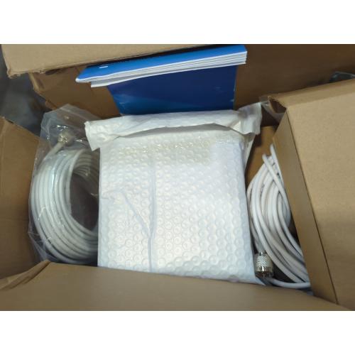 Cell Phone Booster, Cell Phone Signal Booster with 2 Indoor Panel Antennas for Band 66/2/4/5/12/17/13/25,Up to 8000 Sq.Ft,Boost 4G 5G LTE Data for All U.S. Carriers (Light Gray)