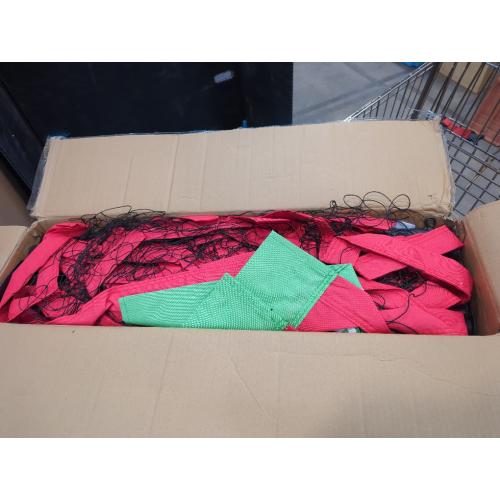 Red and Green Professional Volleyball Net Set, Easy Setup Regulation Net with Poles, Carrying Bag, Premium Ball, and More - Net for Backyard and Outdoor Beach Games