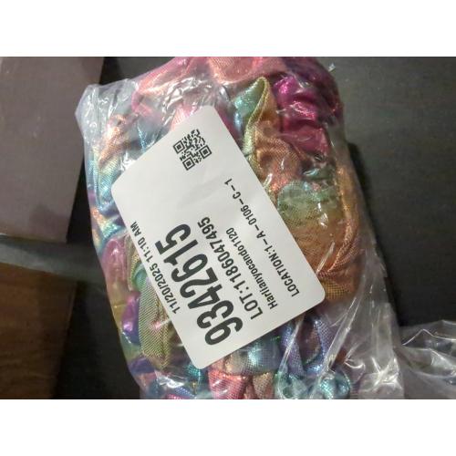 Tatuo 18 Pieces Rainbow Hair Scrunchies Elastic Bands Scrunchy Colorful Hair Ties Ropes for Women Girls Gymnastics Birthday Party Favors, Large(Rainbow Colors)