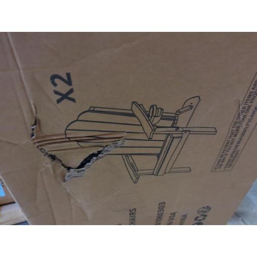 Marinda Series Adirondack Chair 2pk Black