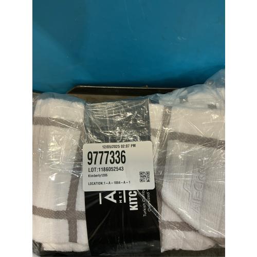 All-Clad Checked Kitchen Towel: Highly Absorbent, Super Soft Long Lasting - 100% Cotton, 17x30 Tea Towel for Cleaning & Drying Dishes, Pans, Glassware, or Countertops, (1-Pack), Titanium Gray