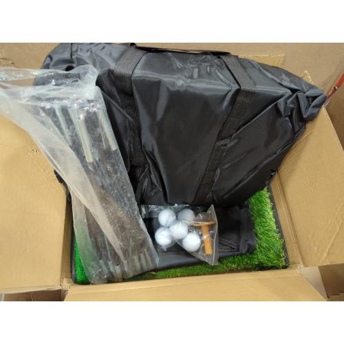 Black 10x7Ft Golf Net with Practice Mat,Golf Hitting Aid Nets 10x7FT for Backyard Driving Chipping Training Swing with Target Mat Balls for Outdoor Indoor,Gifts for Men Dad and Golfer