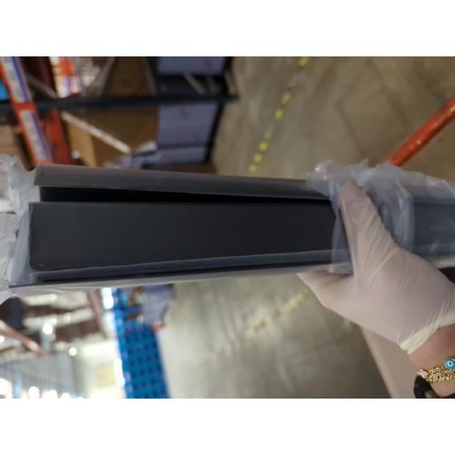 5 Pack Edge Black Hidden Drawer Door Cabinet Handle Aluminum Alloy Finger Bar Pull Concealed Furniture Hardware Back Mount Dresser Handles for Kitchen Bathroom 600mm(23.6 Inch)