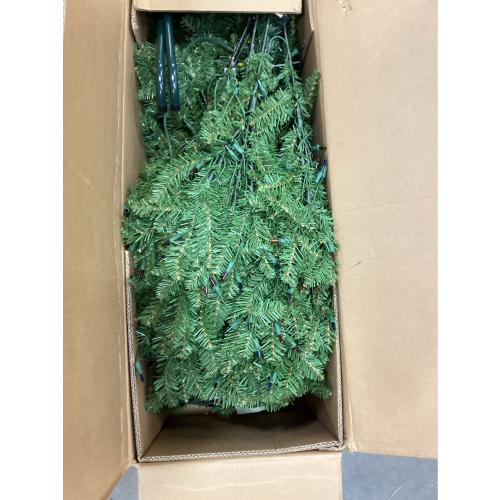 National Tree Co. Dunhill Fir Hinged 6 1/2 Foot Pre-Lit Fir Christmas Tree