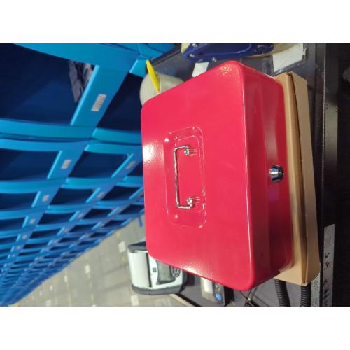 Red Portable Safety Cash Box with Organiser