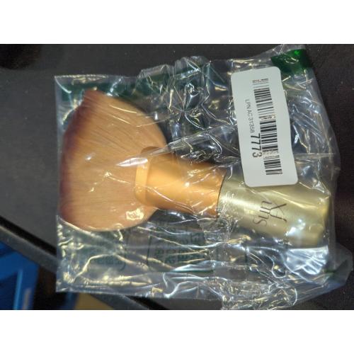 Gold SunFX Finishing Powder Brush | Large Professional Fan Brush for Salon Use | Perfect For Spray Tan Powder