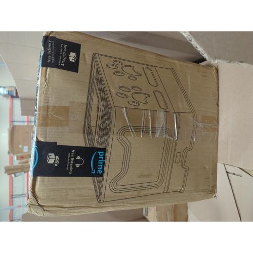 Cat Litter Box with Litter Mat and Scoop, Large Foldable Litter Box with Lid, Front Entry Top Exit Kitty Box, Odor Control, Easy to Clean (Grey)