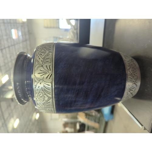Urns for Human Ashes Adult Male & Female, Burial Urns, Decorative Urns, Funeral Urns, Cremation Urns for Women and Men - Large, Blue - Holds Up to 210 Cubic inches