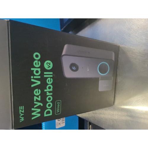 WYZE Wired Doorbell Camera v2(existing doorbell Wiring Required), 2K Security Video Doorbell, Color Night Vision, 2-Way Audio, Package Monitor, Works with Alexa & Google Assistant. Free Expert Setup
