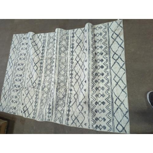 Moroccan Rugs for Entryway, 2x3 Grey Washable Small Area Rug, Non-Slip Ultra Soft Vintage Geometric Low-Pile Indoor Door Mat Floor Carpet for Indoor, Entrance, Kitchen
