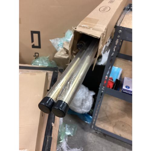 Antique Bronze Bay Window Curtain Rods with Aluminum End Cap Finials and Brackets,Adjustable 36-72 Inch Center Rod for windows (24-68’’), 20-36 Inch Side Rods for windows (16-32’’)