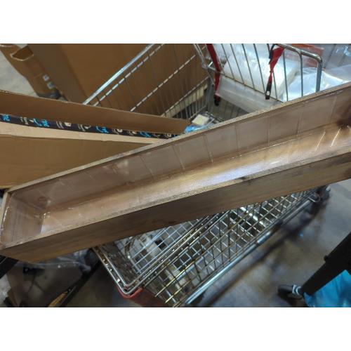 CYS EXCEL Rectangle Wood Planter Box with Removable Plastic Liner (H:4 Open:34x5) | Multiple Size Choices Wood Rectangular Planter | Indoor Decorative Window Box