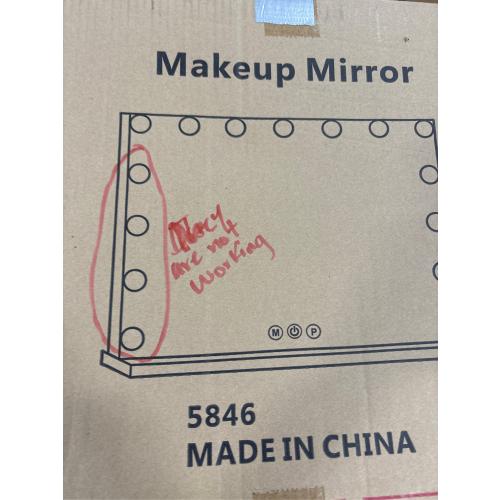 Hollywood Vanity Mirror with Lights, Tabletop Makeup Mirror with 20 Dimmable LED Bulbs, 3 Color Lighting Modes, Vanity Mirror for Bedroom, Touch Control, Tabletop or Wall-Mounted, White