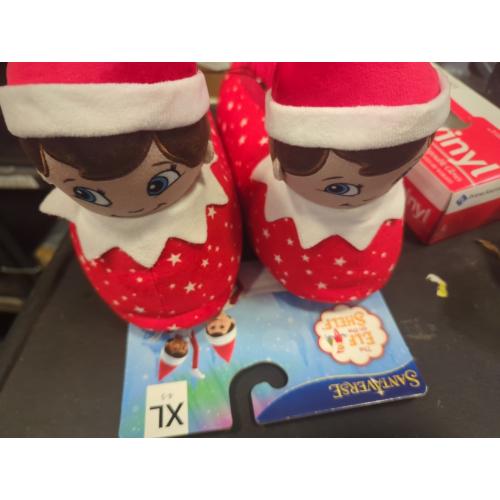 Size XL 4-5 Color red The Elf on the Shelf slippers