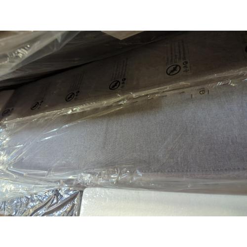 Queen belo upholstered low profile platform bed light gray