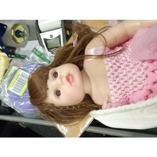 Reborn Baby Dolls - 22 Inch Cute Realistic Baby Doll Body with Hair Silicone Full Vinyl Body Newborn Doll Real Life Like Muñecas Reales para Niñas Toddler Clothes Gift Set for Kid Age3  (Pink Girl)