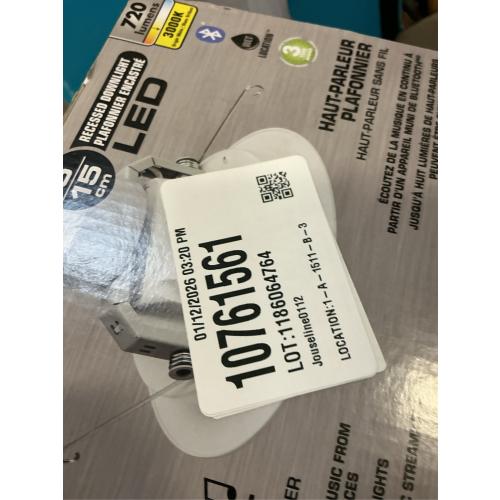 Lithonia Lighting 6 in. White Integrated LED Recessed Trim with Integrated Speaker