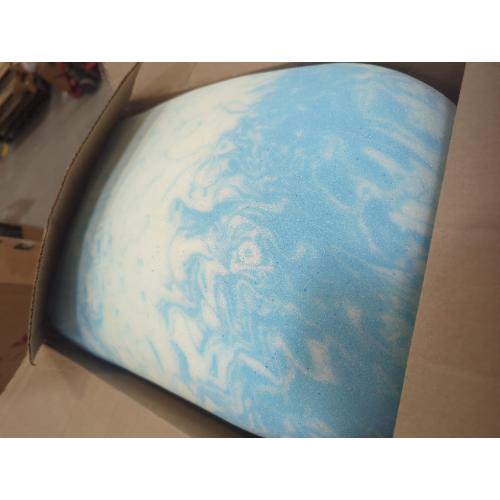 2 Inch Egg Crate Memory Foam Mattress Topper Twin Size, Soft Mattress Pad for Back Pain Relief, Bed Topper, CertiPUR-US Certified, Blue