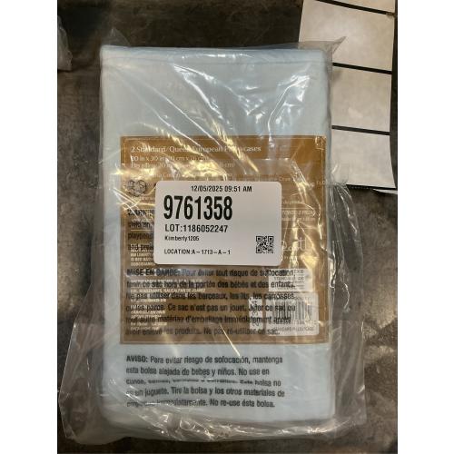 Everhome PimaCott Sateen 800-Thread-Count Standard Pillowcases in Skyway (Set of 2)