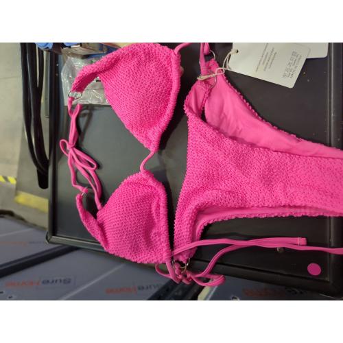 Size M Women Breathable Various Wear Way Bikini Set Two Piece Swimsuit Fashion Metal Ring Bathing Suit Swimwear