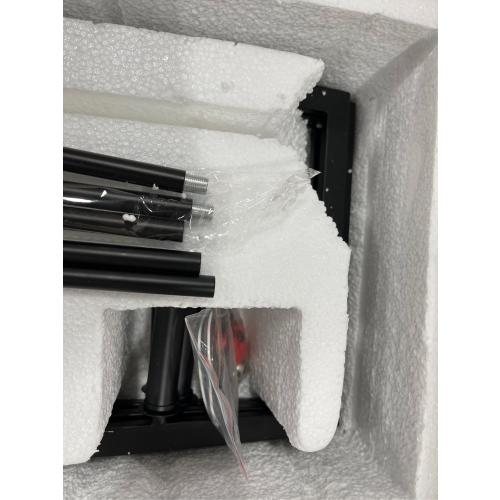 Black Chandelier for Dining Room, 8-Light Kitchen Chandelier Light Fixture Modern Metal Industrial Large Chandeliers for Farmhouse Entryway Living Room (E12 Bulbs Not Included)